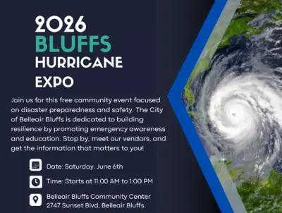 Satelite image of hurricane storm next to event details